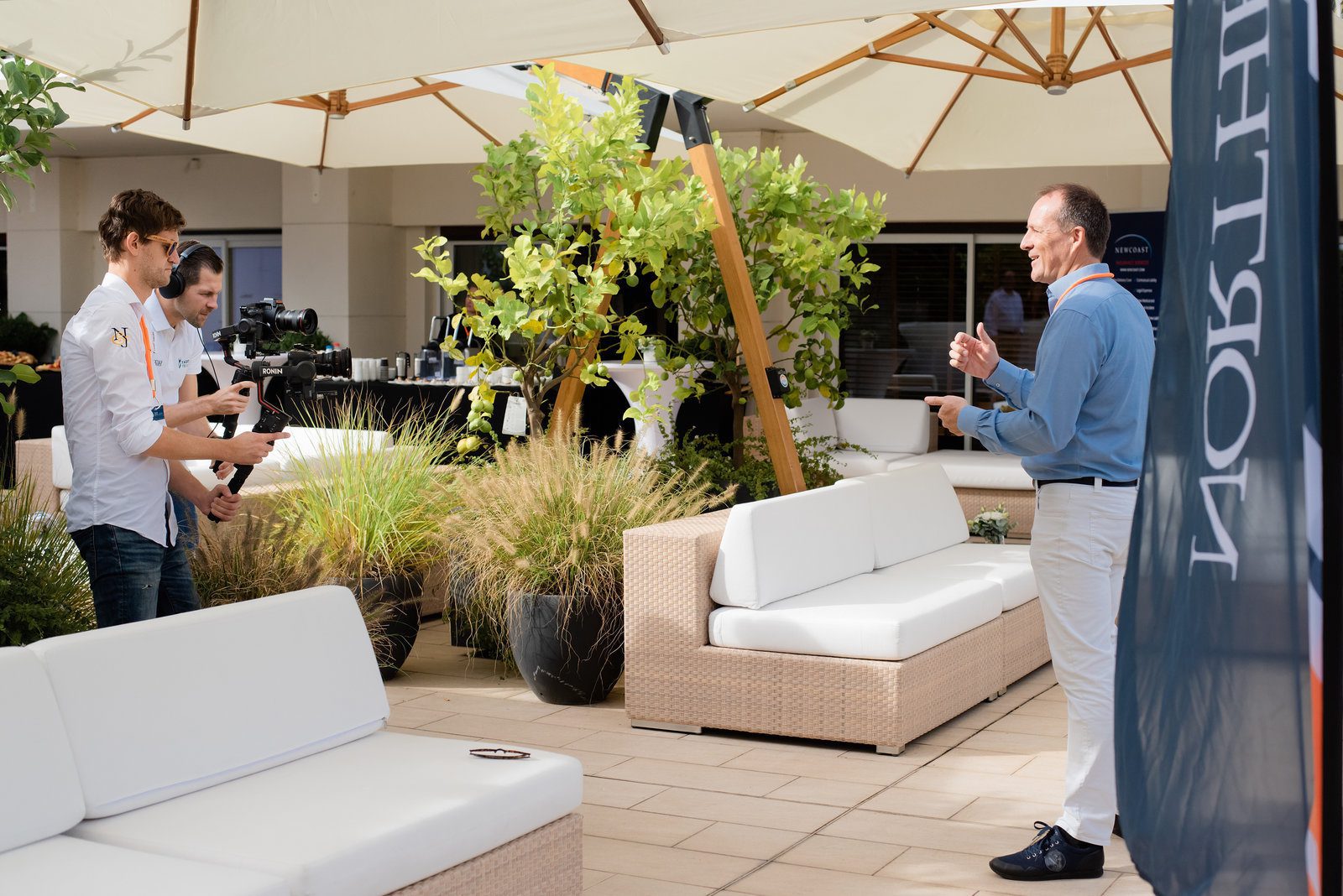 Subtle shade in event photography at a glamorous yacht show