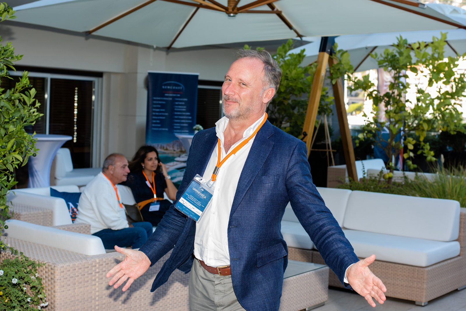 Memorable instant in event photography at a vibrant yacht gathering