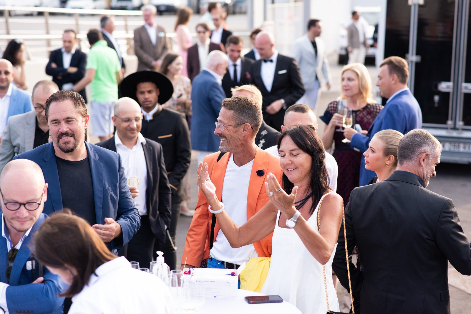 Elegant ambiance in event photography at a vibrant French event