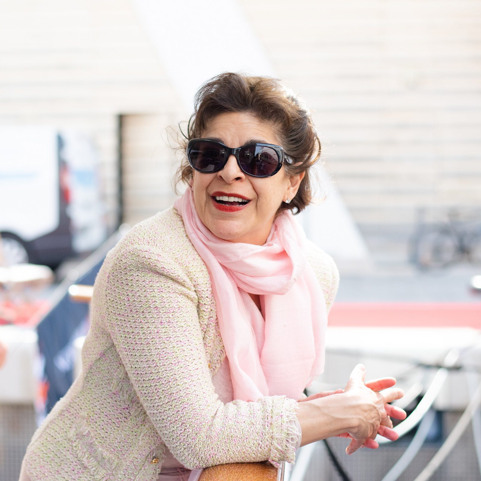 Thoughtful reflection in event photography at a vibrant yacht event