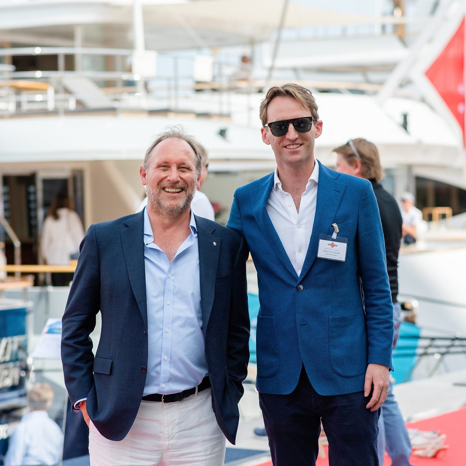 Energetic vibe in event photography at a prestigious yacht event