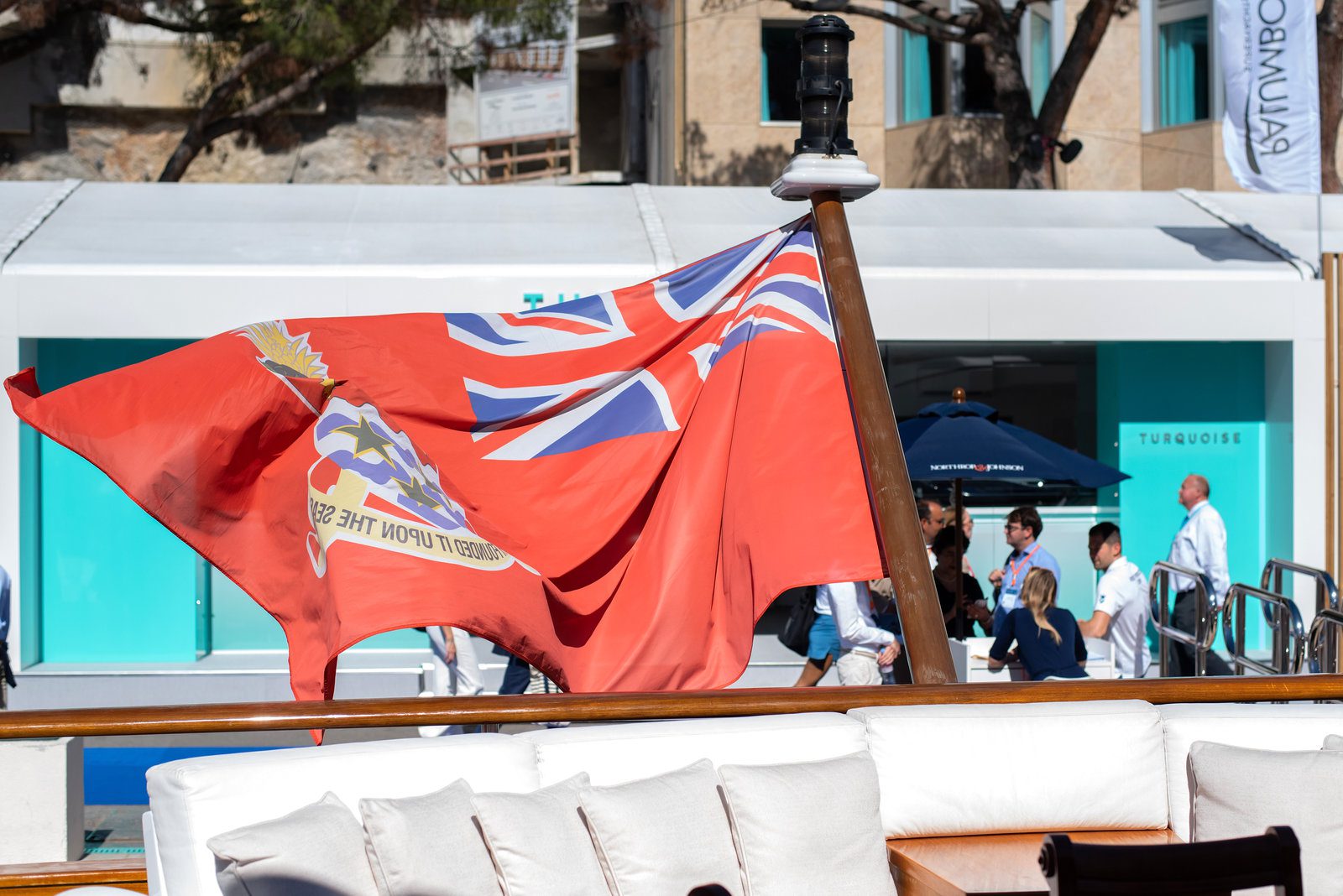 Elegant ambiance in event photography at a vibrant yacht gathering