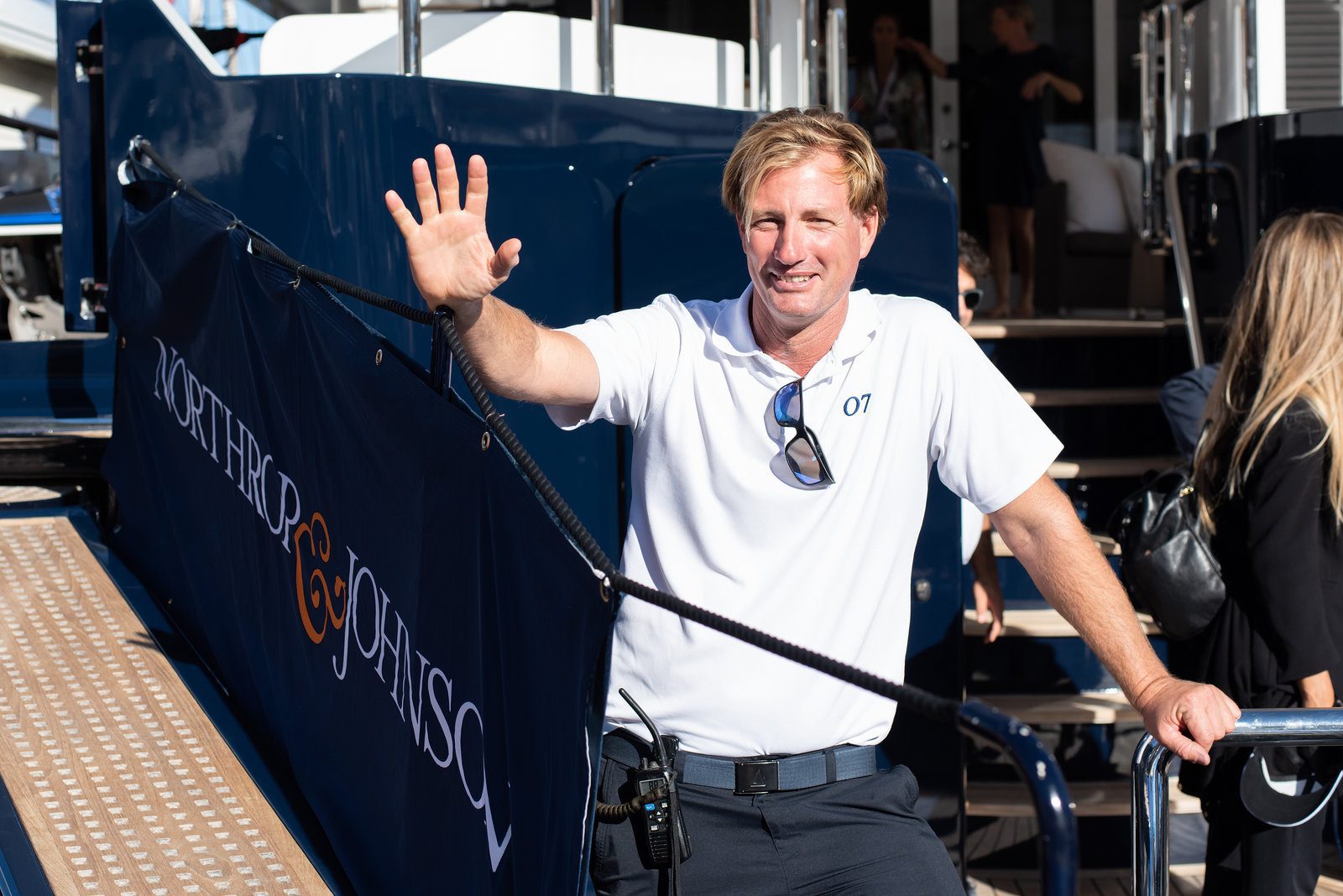 Lively zest in event photography at a vibrant yacht gathering