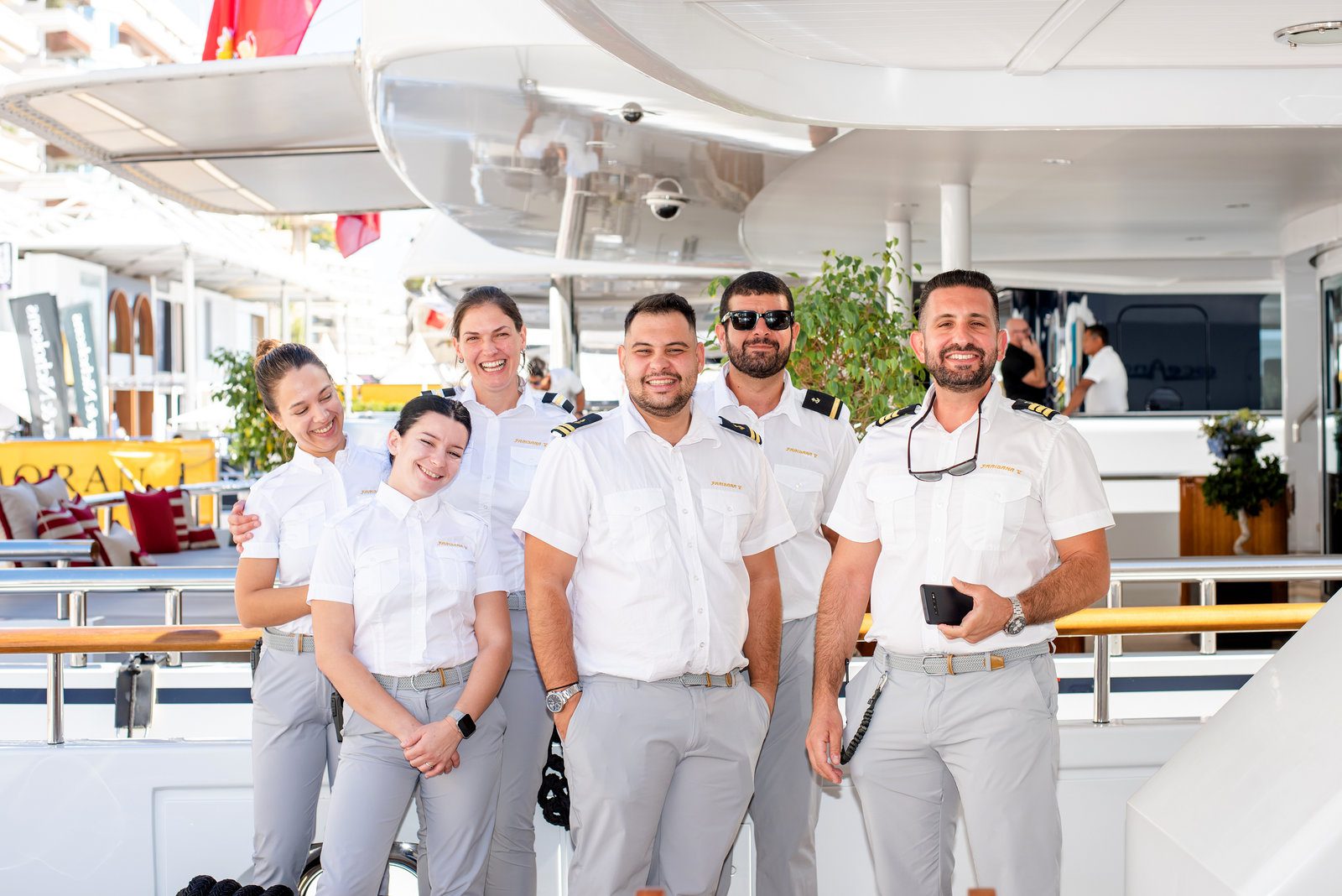 Exciting moment in event photography at a luxurious yacht show