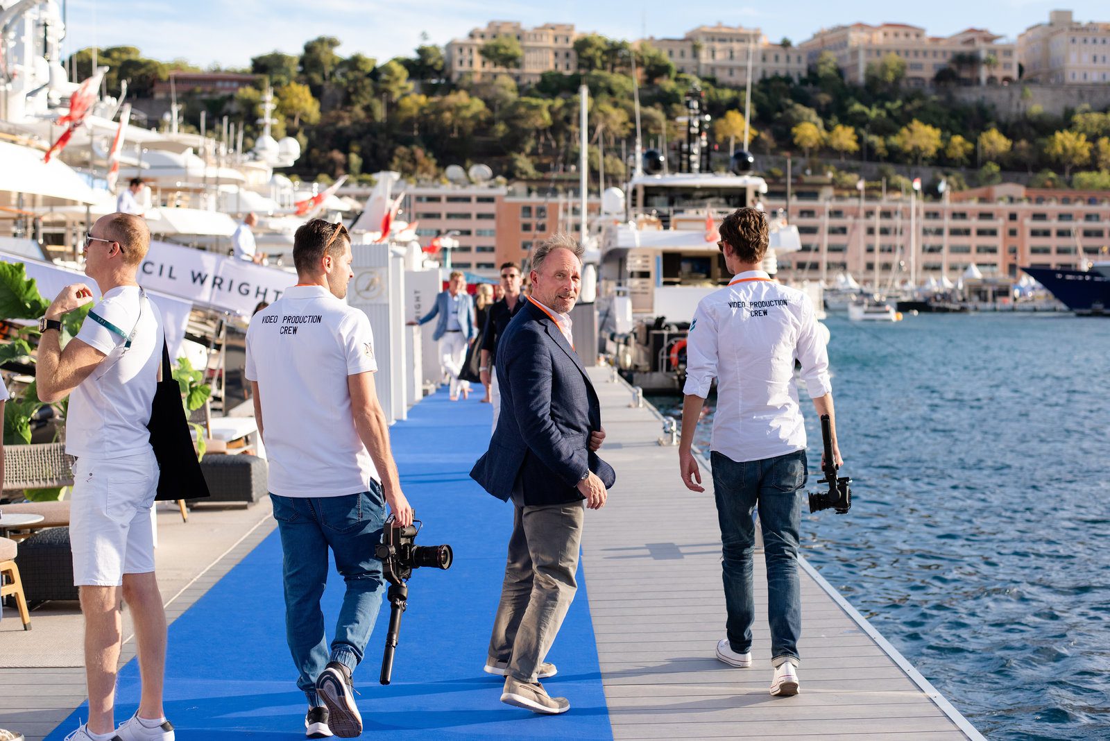 Vibrant moment in event photography at a stylish French show