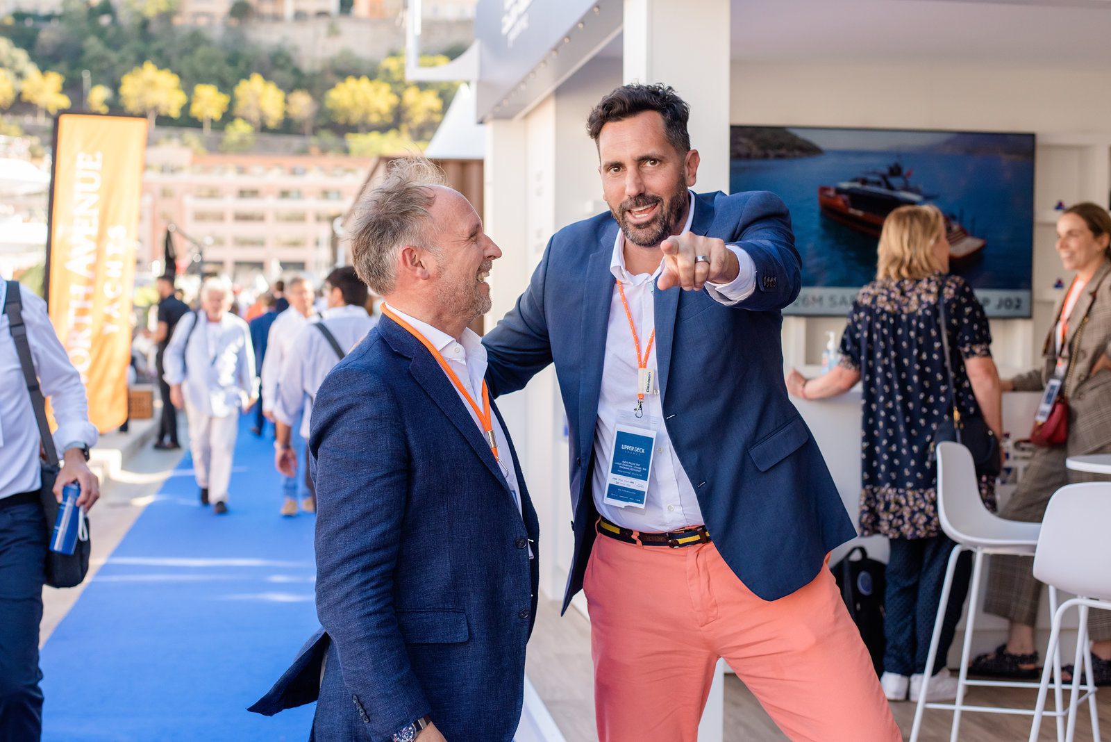Luxe moment in event photography at a vibrant yacht show