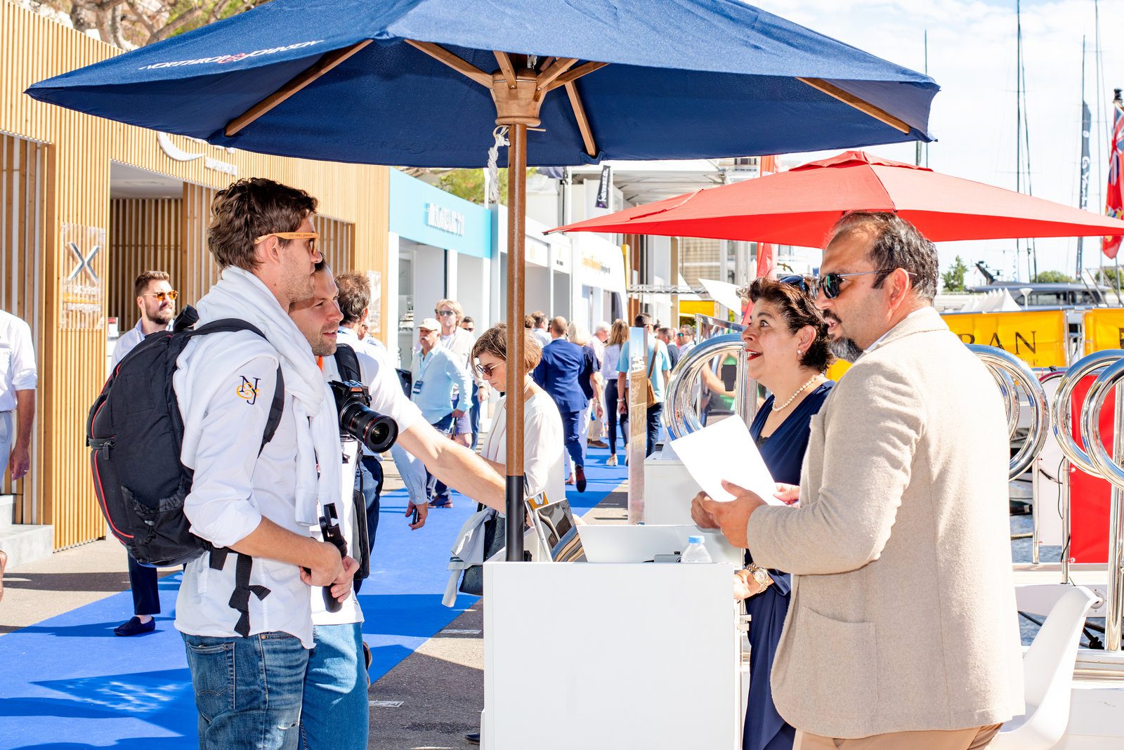 Unique view in event photography at a vibrant yacht gathering
