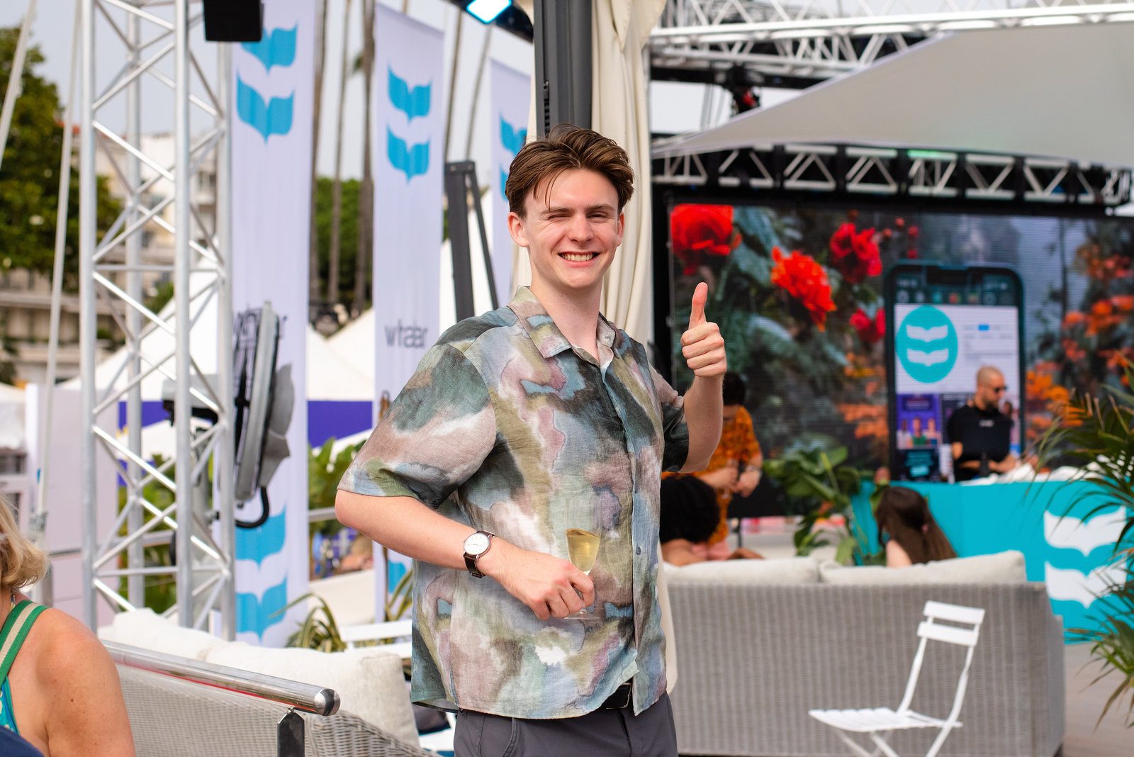 Artful composition in event photography at a luxurious French Riviera show