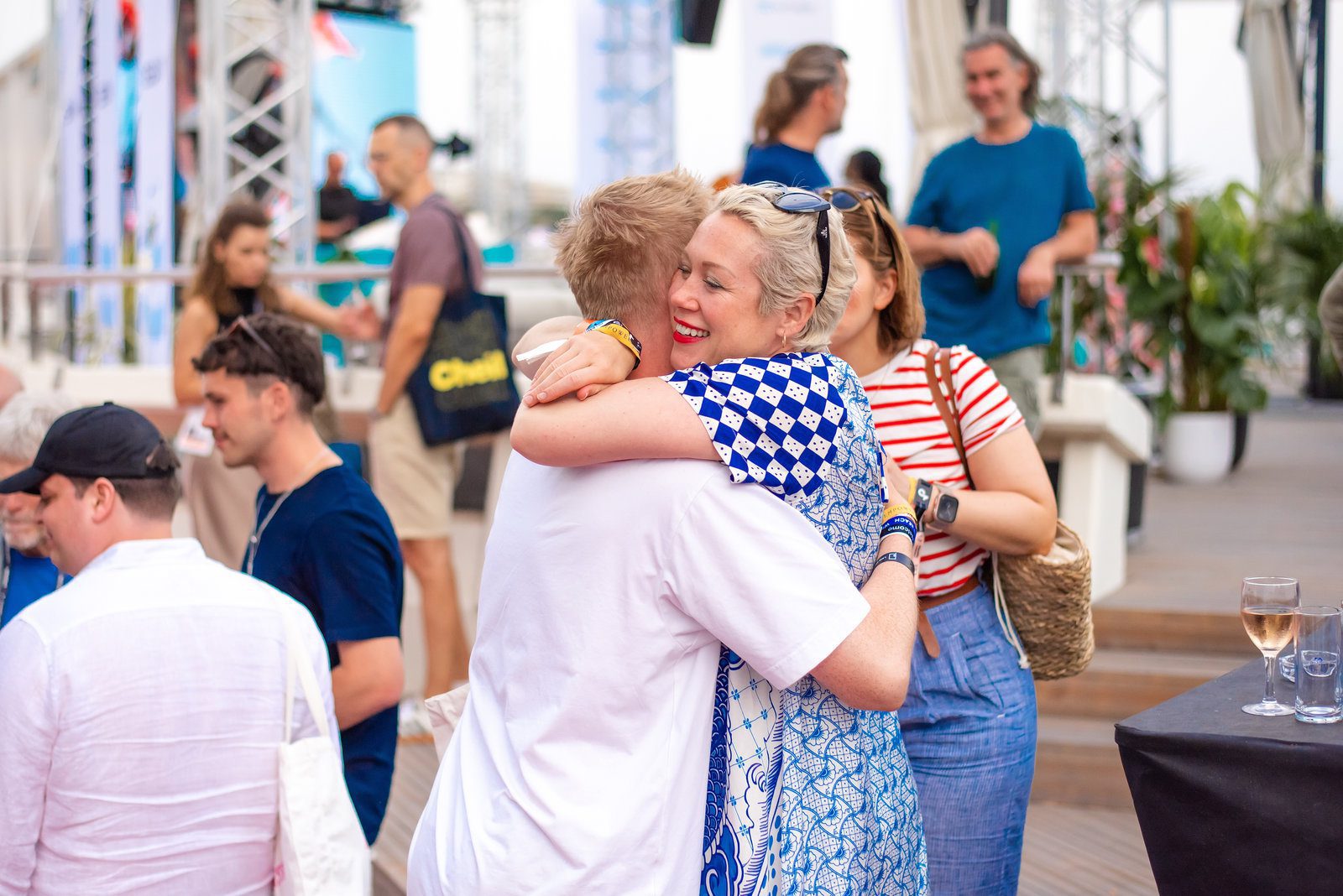 Glitzy scene in event photography at a stylish French Riviera event