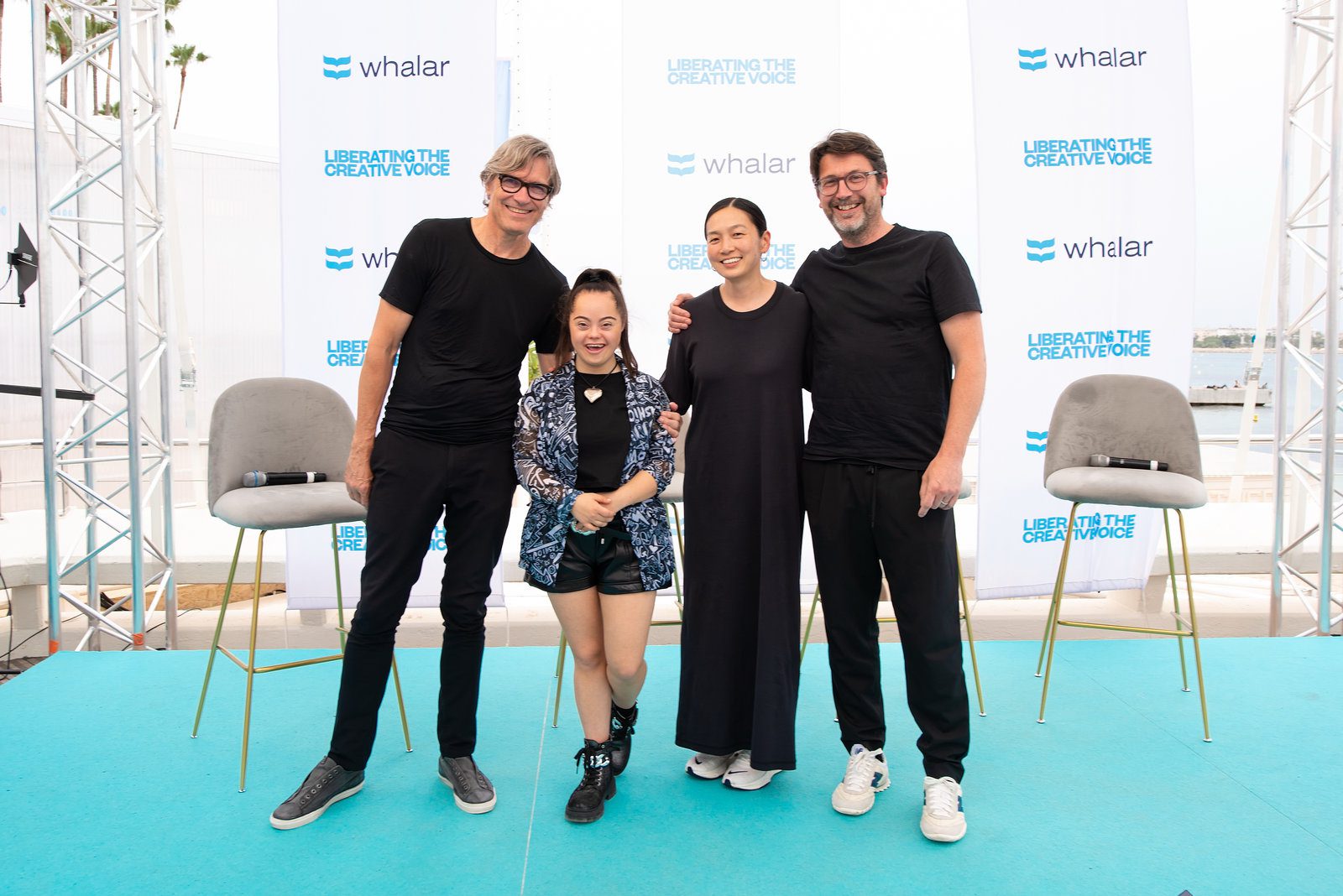 Glamorous moment in event photography at a stylish French Riviera show