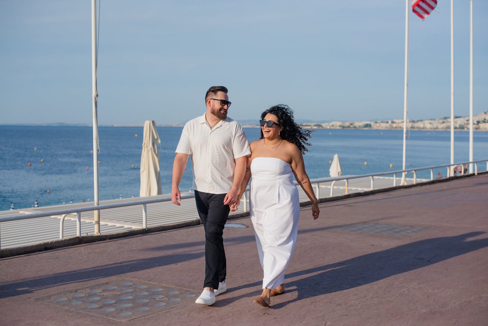 Captivating vacation photography French Riviera highlighting palm-lined shores and tropical atmosphere