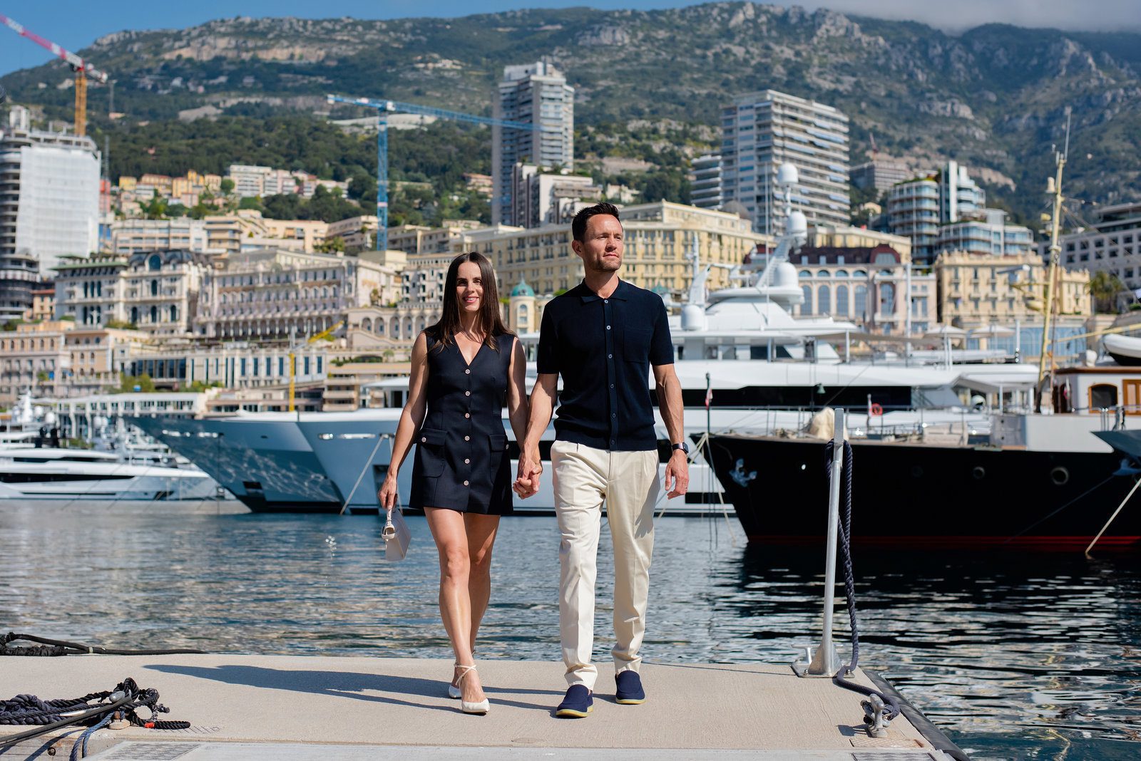 Cheerful moment from vacation photography French Riviera