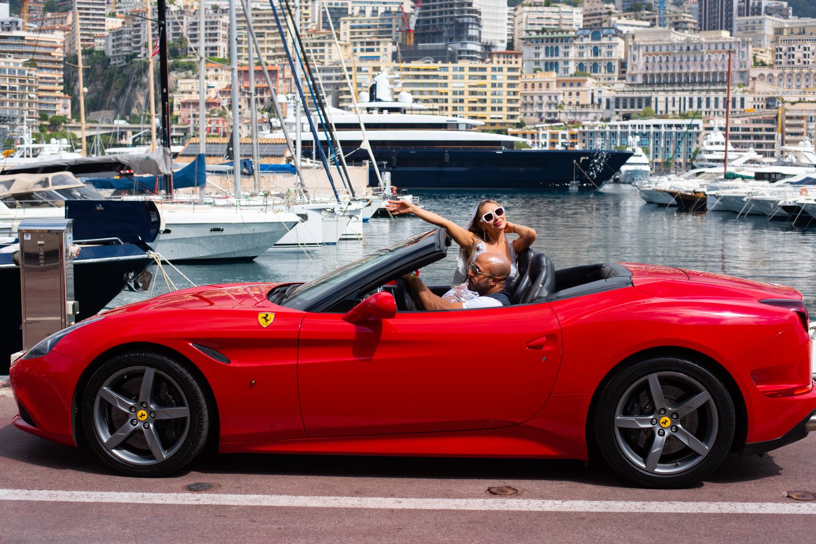 Glamorous concierge photography featuring private yacht marina